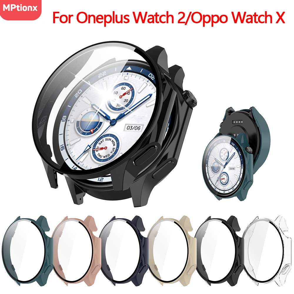 Smartwatch X - PC Case+Glass for Oneplus Watch 2
