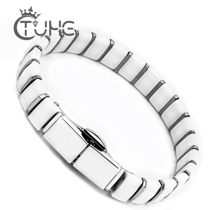 Ceramic Link Bracelet - White Black Men Health Bracelets &