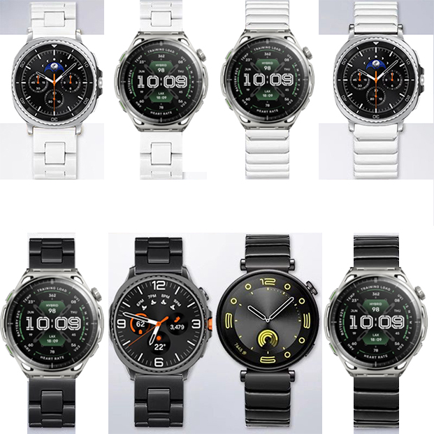 Ceramic Link Bracelet - 22mm ceramic watch Strap For Amazfit