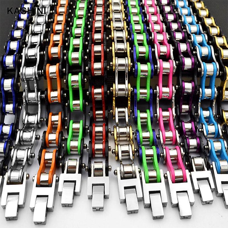Ceramic Link Bracelet - Men's Bracelets Bangles Punk Biker Bicycle