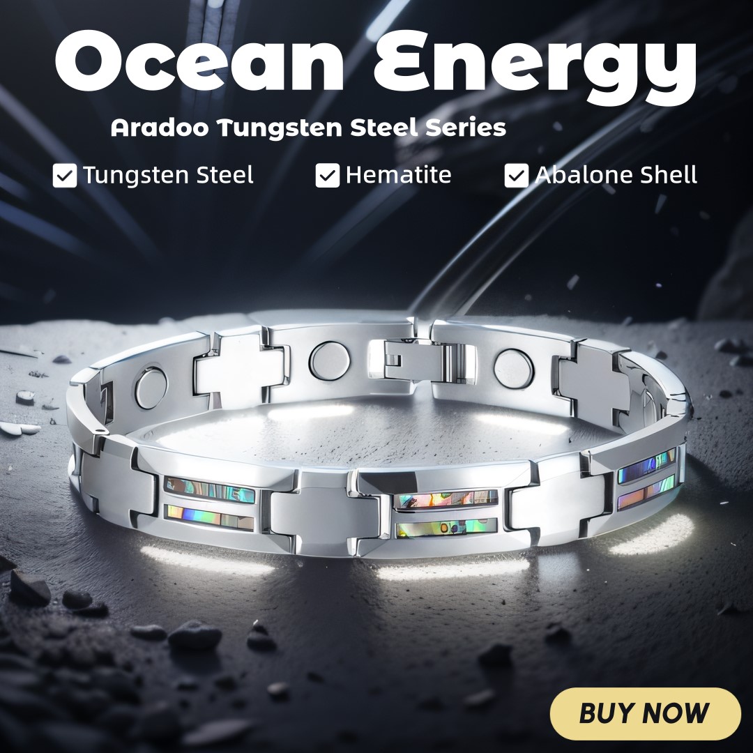 Ceramic Link Bracelet - Abalone Shell Tungsten Steel Bracelets Black