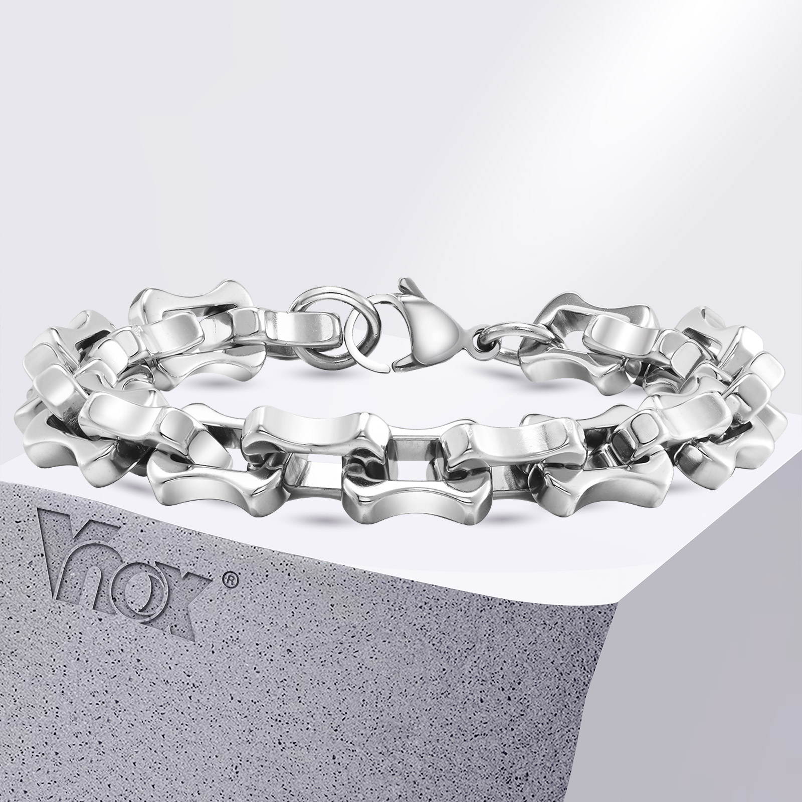 Ceramic Link Bracelet - Vnox Heavy Bold Mens Chain Bracelets,