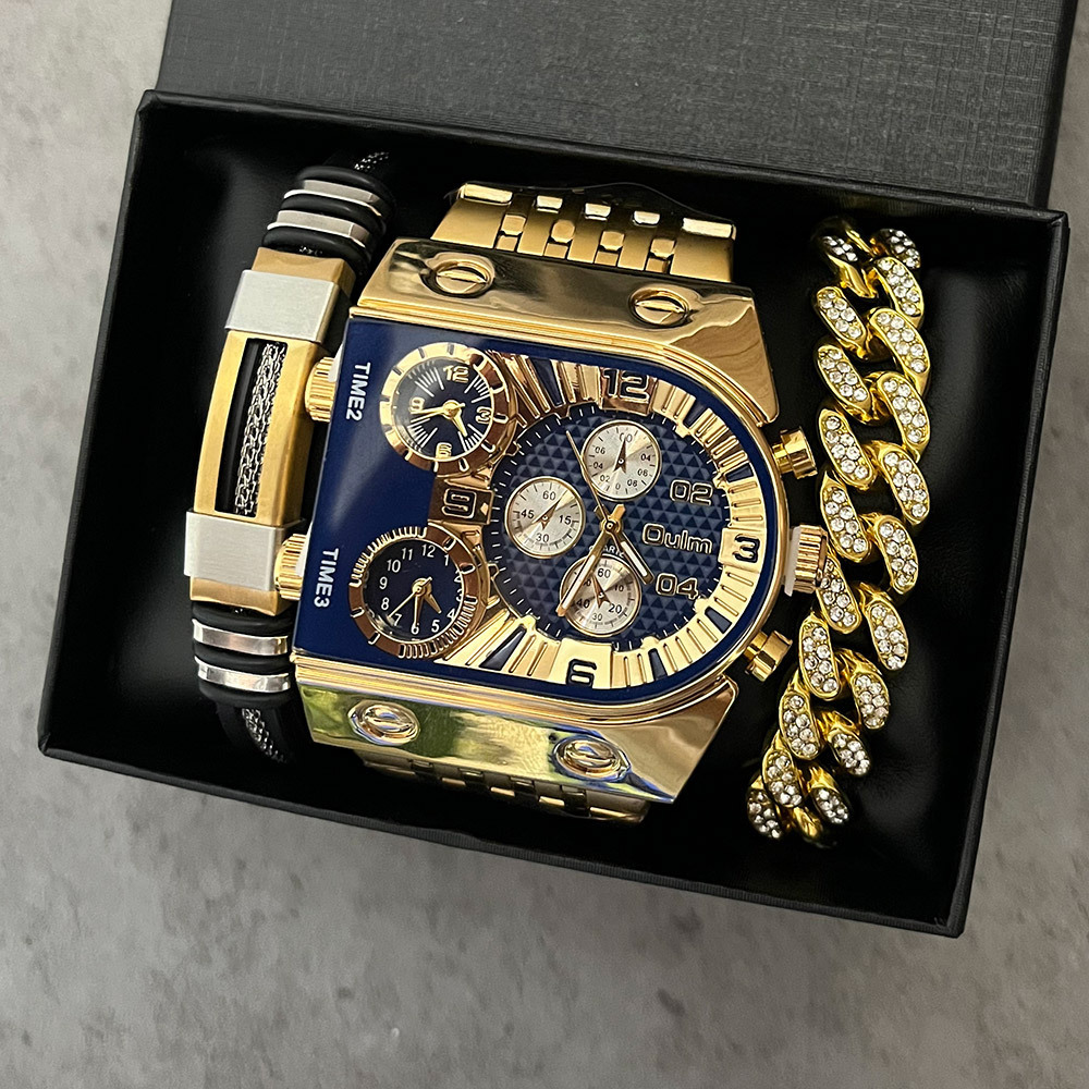 Men's luxury rectangular gold  - огляд і ціна Smartwatch Face