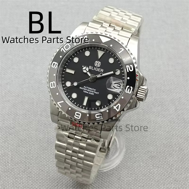BLIGER 40mm Men's Watch NH35 A - огляд і ціна Ceramic Link Bracelet