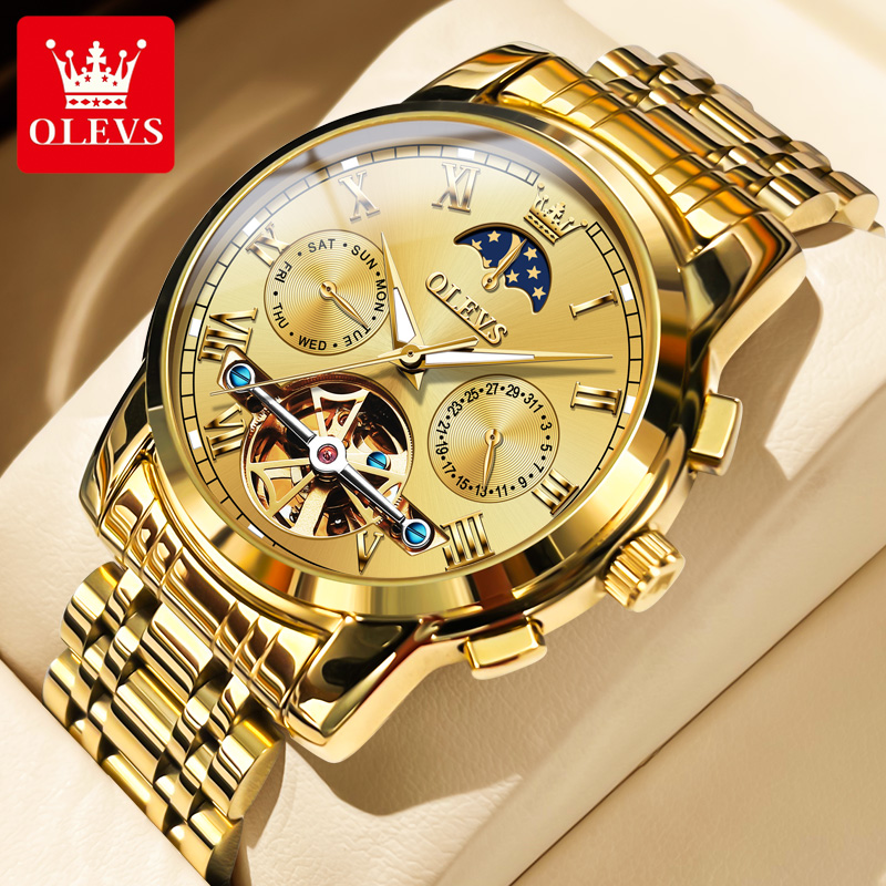 OLEVS 6617 Men's Classic Mecha - огляд і ціна Leather Classic Strap