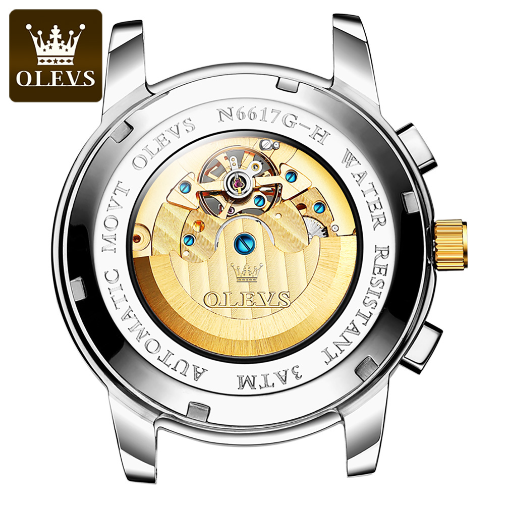 OLEVS 6617 Men's Classic Mecha - огляд і ціна Leather Classic Strap