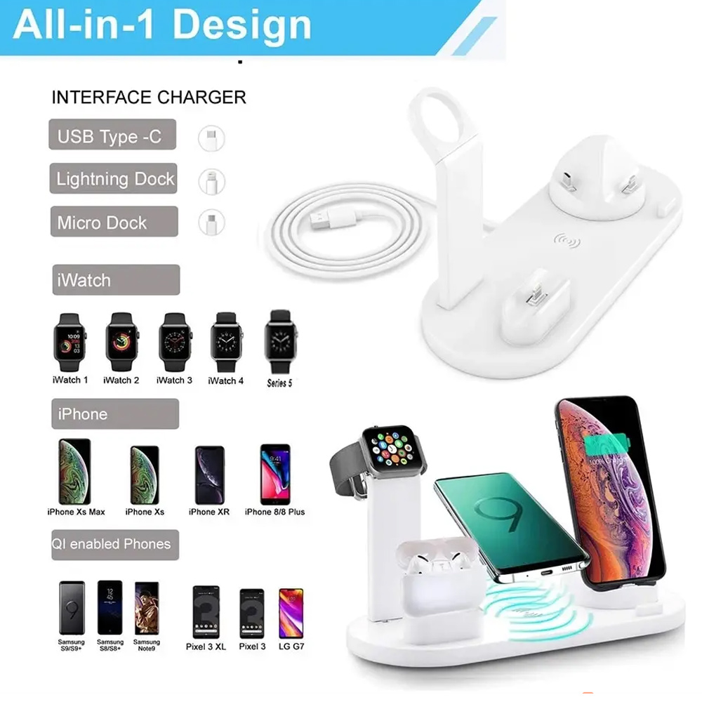 30W 7 in 1 Wireless Charger St - огляд і ціна Watch Charger Cable