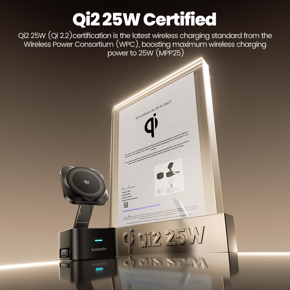 Toocki QI2.2 25W Wireless Char - огляд і ціна Watch Charger Cable