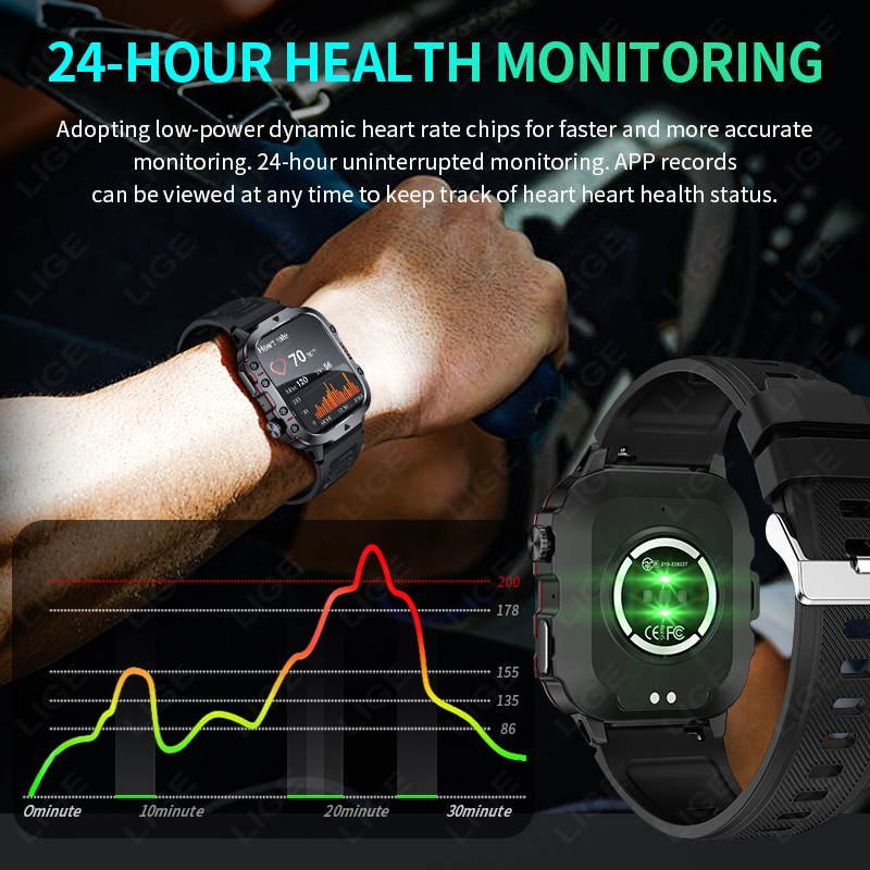 LIGE Outdoor Smart Watch Men 2 - огляд і ціна Smartwatch Face