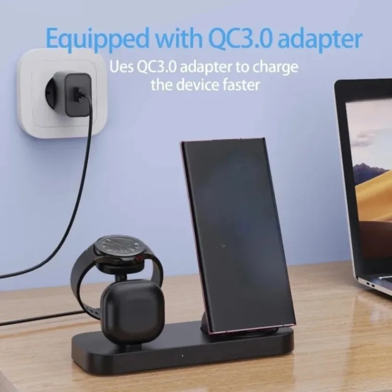 3 in 1 Wireless Charger Dual C - огляд і ціна Watch Charger Cable