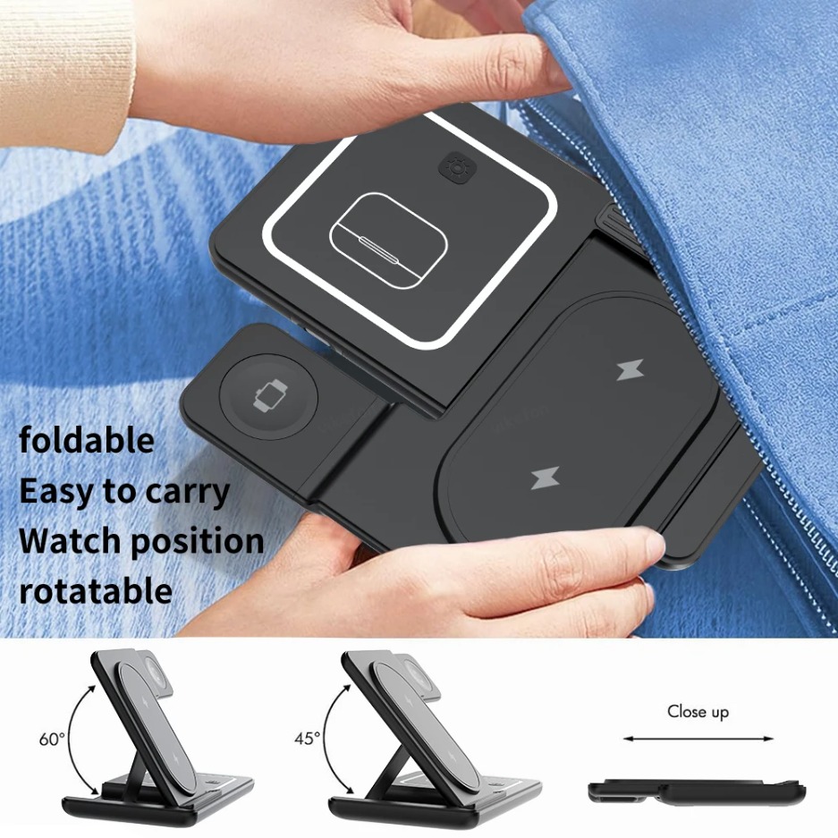 3 In 1 Foldable Wireless Charg - огляд і ціна Watch Charger Cable