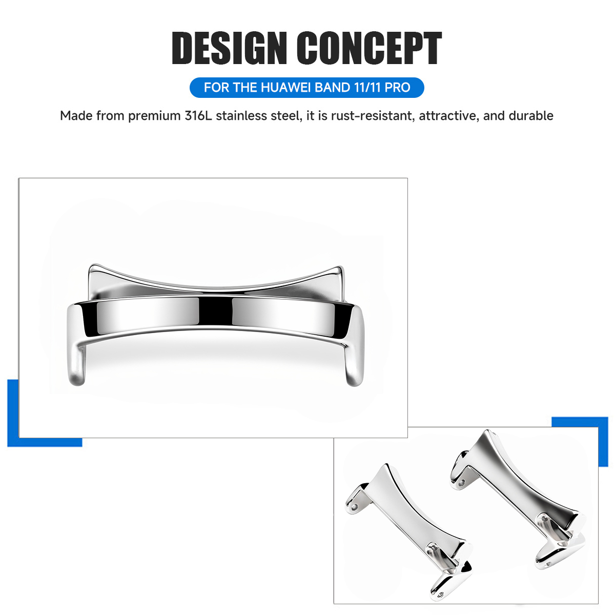 2pcs Adapter for Huawei Watch  - огляд і ціна Watch Band Connector